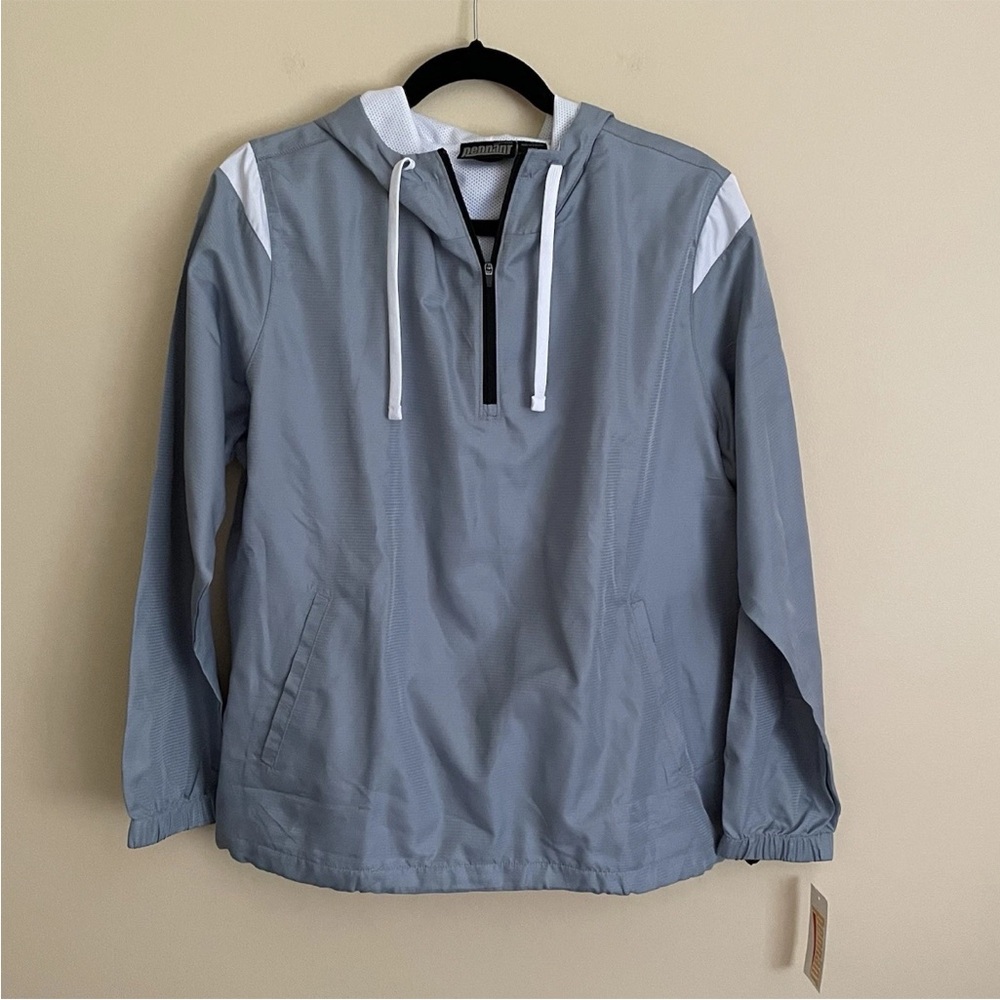 Pennant Sportswear 1/4 Zip Pullover Hooded Jacket Windbreaker Men's Size M NEW